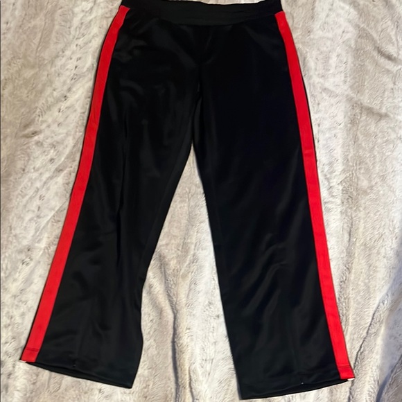 wild fable Pants - Wild Fable Black Track Pants with Red and White Stripes